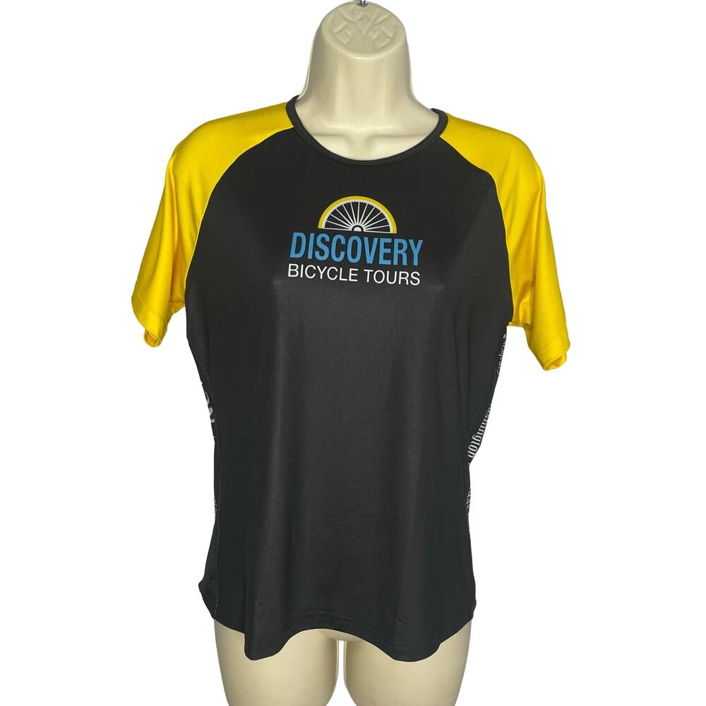 Primal Women’s Cycling Jersey Discovery Bicycle Tours 2022 Black Yellow M New